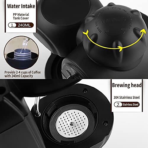 SilteD TJLSS 800 W Kaffeemaschinen, 240 ml, 5 bar Druck, Espressomaschine, Dampf-Espresso-System mit Milchaufschäumer 10 SilteD TJLSS 800 W Kaffeemaschinen, 240 ml, 5 bar Druck, Espressomaschine, Dampf-Espresso-System mit Milchaufschäumer