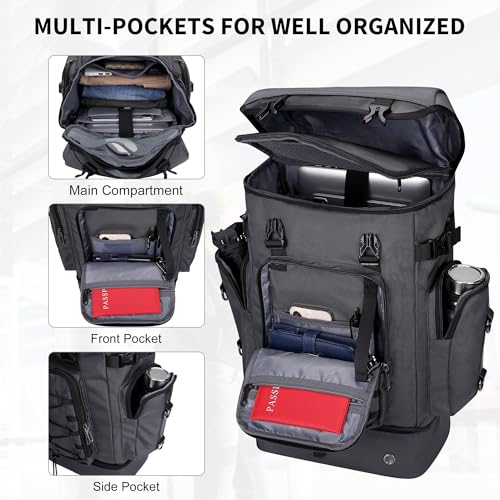 Image of WITZMAN Travel Backpack for Men Convertible Carry On Luggage Backpack fit 17 Inch Laptop for Airplane