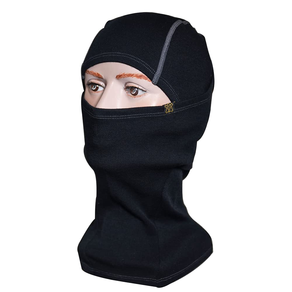 Goldtop Sturmhaube aus 100 % Merinowolle, Thermo-Gesichtsmaske, multifunktional, für Ski/Motorrad