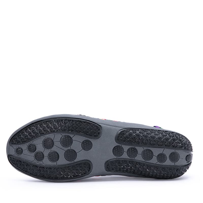 DESESE Womens Elastic Belt Casual Shoes,Elastic Hollow Woven Women's Shoes,Handmade Woven Shoes Fish Mouth Mom Shoes Breathable and Comfortable Fashion Shoes4