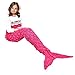 Produktbild eCrazyBaby Wearable Meerjungfrau Schwanz Decke, Alle Jahreszeiten Warme Gestrickte Bettdecken Sofa Wohnzimmer Steppdecke Schlafsack für Kinder, Fischschuppen Muster, 140 x 70 cm, Rosa