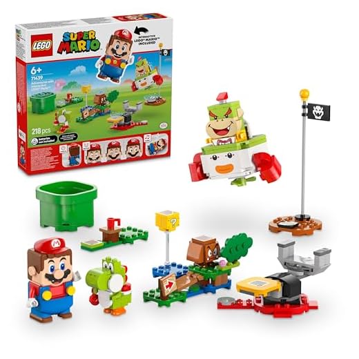 LEGO Super Mario Adventures with Interactive Mario, Bowser Jr.’s Clown Car Vehicle Set, with Yoshi Toy, Nintendo Gift for 6 Plus Year Old Boys, Girls and Gamers 71439
