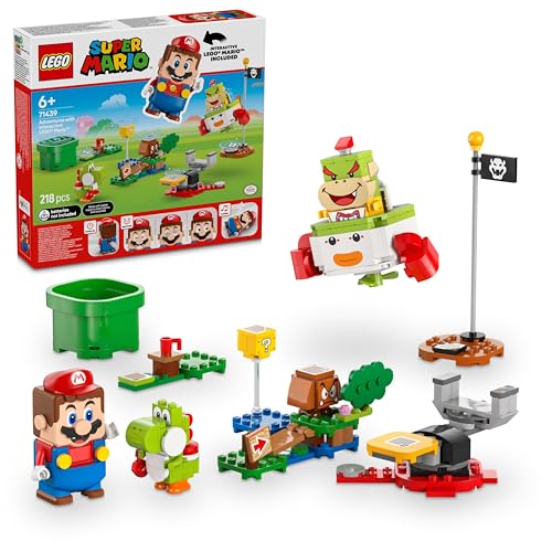 LEGO Super Mario Abenteuer mit dem interaktiven Mario, Set mit Junior-Clown-Kutsche, Spielzeug-Yoshi, Nintendo Geschenk für Jungen, Mädchen und Gamer ab 6 Jahren 71439