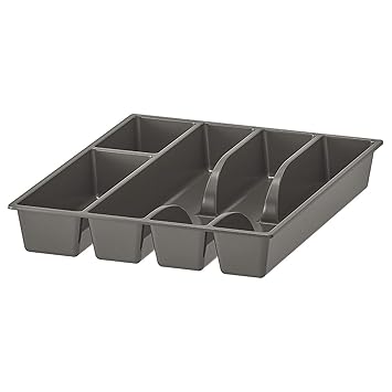 Ikea Cutlery Tray, Grey, Drawer Insert. 31x26 cm (12x10 "). Clever fittings inside drawers and cabinets keep things organised. SMACKER IKEA - image, photos