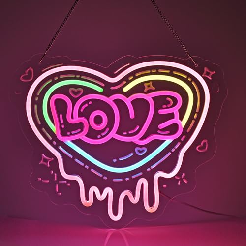 Amazon | JOMOBUTY ハート LOVEネオンサイン 多階段調光可 LEDラブ