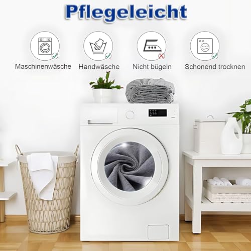 Sofa Überwurfdecke, Sofa Überzug, Sofabezug, Couchschoner, Überwurfdecken für Sofa, Hund Katze Sofa Überwurf, Couch Überzug L Form, Sofaschoner Rutschfest, Couch Bezüge, Dunkelgrau, 70*70CM