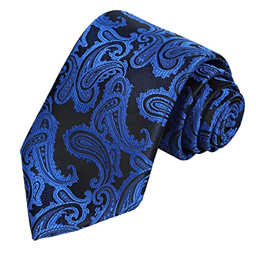 Image of KissTies Mens Paisley Tie And Pocket Square Necktie Sets