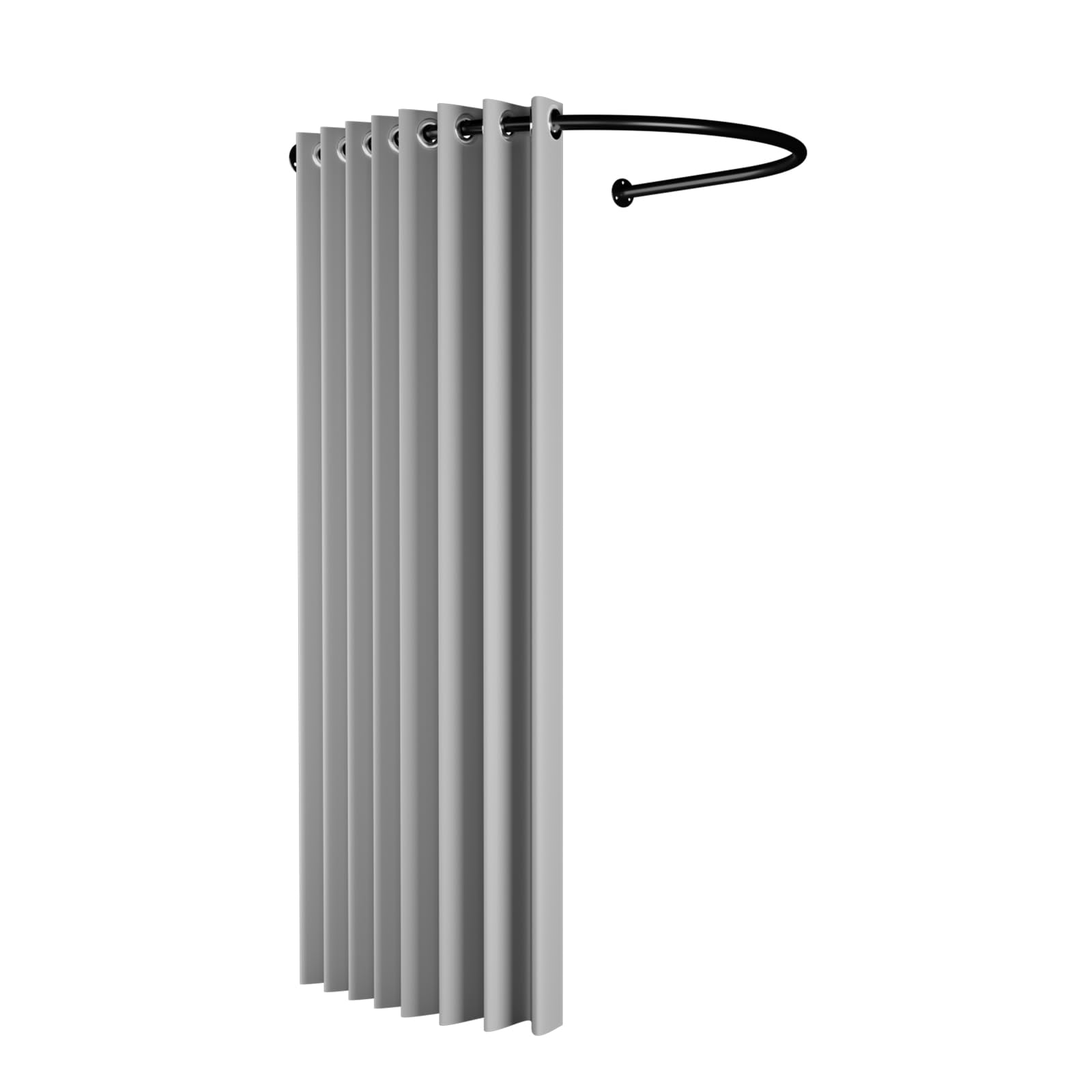 Changing Room Freestanding Privacy Screen Fabric, Simple Changing Room Divider Curtain, Changing Tent with U-Shaped Rail for Clothing Shop, Shopping Mall, Office, 3 Colours (100 x 95 cm, Grey)