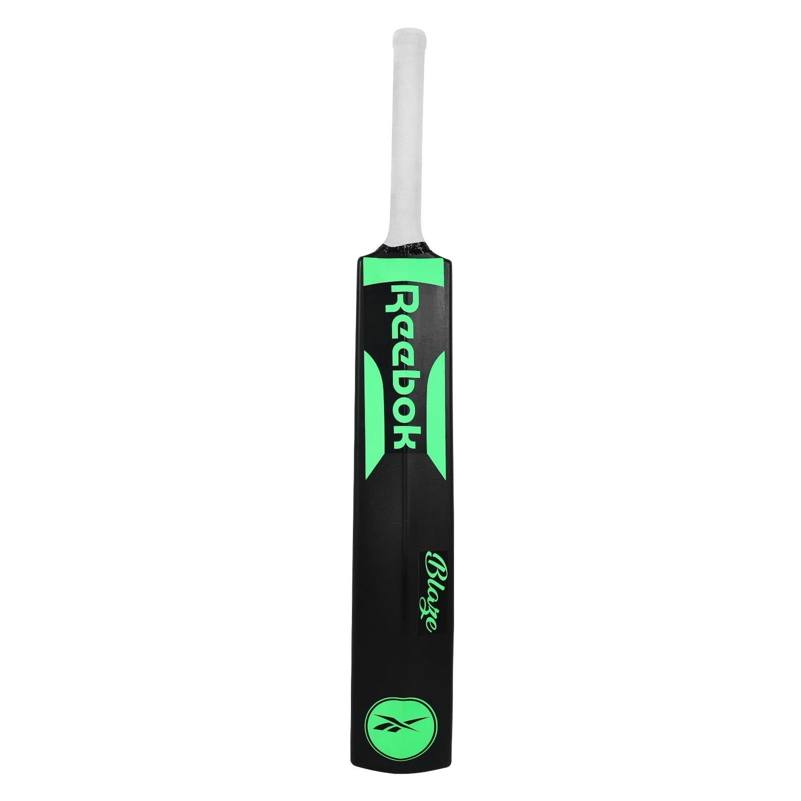 Reebok Blaze Batte de cricket en plastique – Taille complète 86,4 x 11,4 cm, PVC léger, design durable pour l'entraînement et les jeux récréatifs, convient aux enfants de 15 ans et plus (vert)