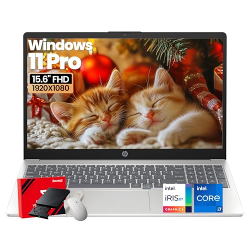 Image of HP 15.6in FHD Laptop Computer - 250G10 Intel i7-1355U 10 Cores, 12 Threads Intel Iris Xe Graphics, 64GB RAM, 2TB SSD, HDMI, Webcam, Wi-Fi 6, Windows 11 Pro, w /Accessoires