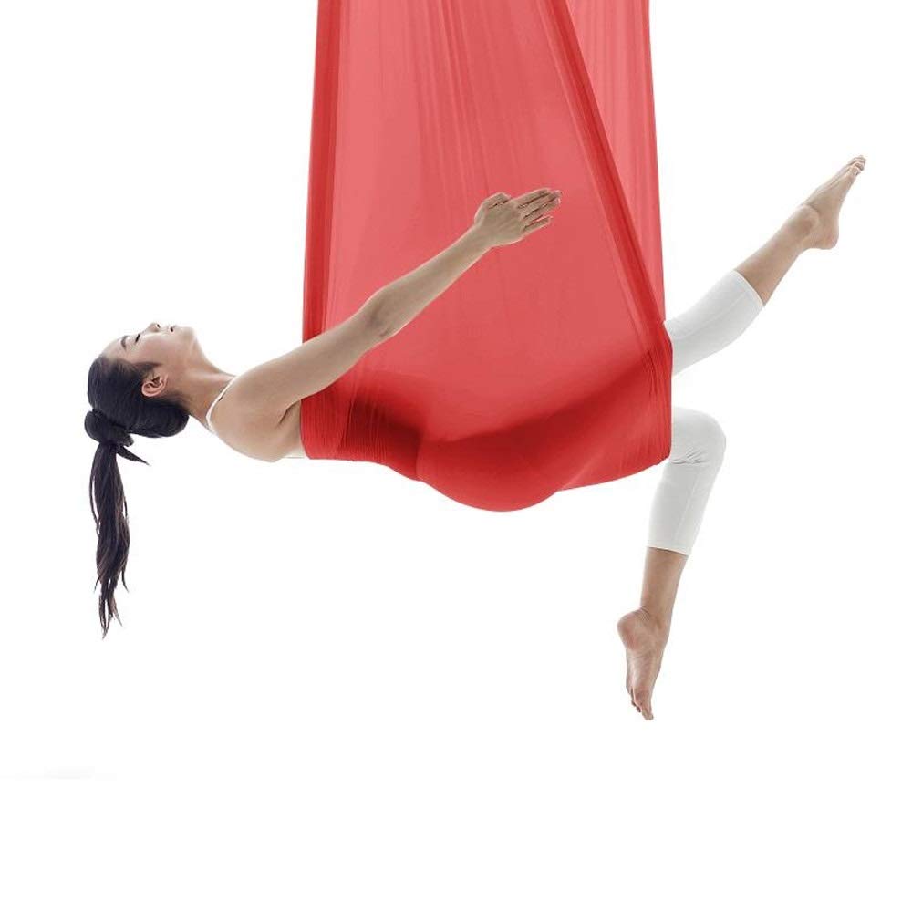 XDTCHEN Aerial Yoga Hammock Set,Yoga Hammock Flying Hammock Swing Aerial Yoga Hammock Silk Fabric with Carabiner & Daisy Chain for Yoga Anti-Gravity Pilates- Mounting Accessories Included