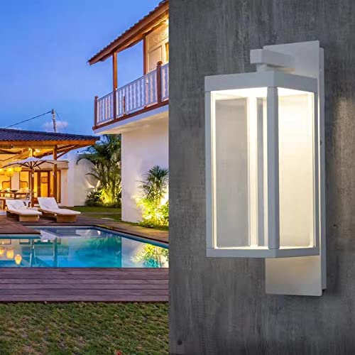 Tewei Lámpara De Pared Al Aire Libre De 23.6 Pulgadas De Largo, Lámpara De Pared De Tira Larga, Luces Exteriores Negras, Lámpara De Montaje En Pared De 3000 K Para Porche