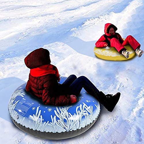 Snow Tubes, Inflatable Snow Tubes For Family 47" & 37"(2 Packs), Heavy Duty Snow Sled For Kids And Adults, Snowflake Snow Tube For Sledding And Winter Fun #TOP1
