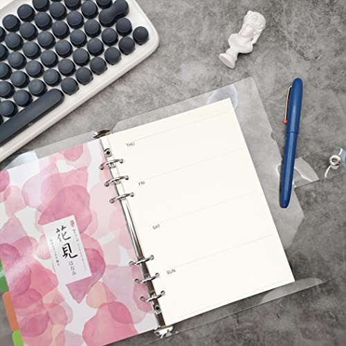 Image of Zelten Loose Leaf Punched Paper Refills Paper for 6 Hole Binder Personal Organizer Diary Notebook Refillable Planner (Weekly Planner,A5 /6 Hole)