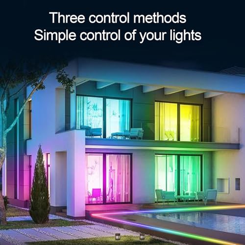 Image of LED String Light 9.84ft RGB Color Changing for Bedroom,Luces Led para Cuarto IP65 Waterproof Music Sync LED Light Strips with APP Remote Control,Halloween Decorations,Halloween Party Favors
