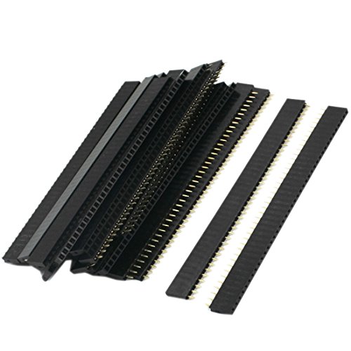 Aexit Pin Headers 25 piezas 40 pines rectos 2.54mm miniatura 1