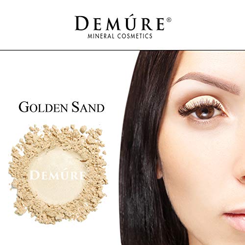 Demure Mineral Make Up (Golden Sand) Eye Shadow, Shimmer Eyeshadow, Loose Powder, Glitter Eyeshadow, Eye Makeup, Professional Makeup #TOP3