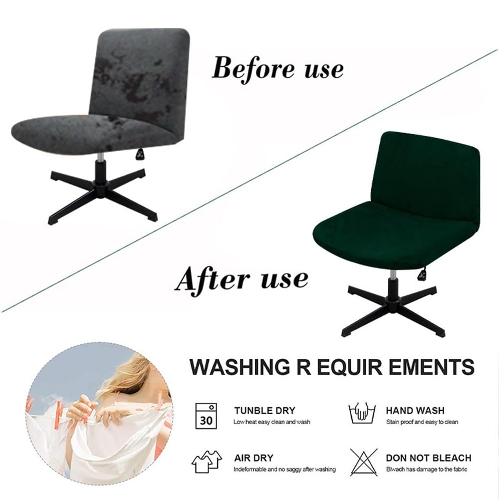 Copribraccioli moderni in velluto e peluche per sedie da ufficio, ampio design incrociato, protezione posteriore elastica, elegante tappezzeria bianca, perfetta per uso domestico e ufficio.