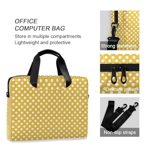 Bolso maletín para laptop 13-15.6 pulgadas amarillo y blanco miniatura 6