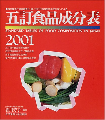 五訂食品成分表 2001: 科学技術庁資源調査会・編五訂日本食品標準成分表による