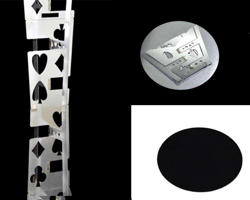 Enjoyer Magic Round Folding Table Magic Tricks,Aluminum Alloy Magician Table Stage Illusions Card Magic Gimmicks Accessories