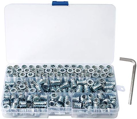 Threaded Insert for Wood 1/4-20 x 10mm 15mm 20mm Screw in Wood Insert Nut Kit 150 Pieces