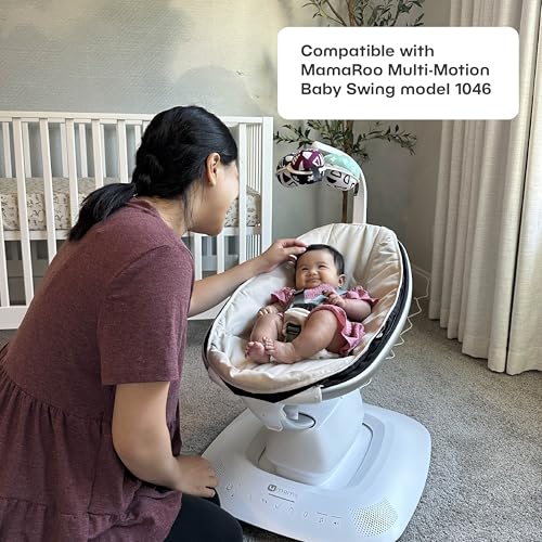 Miniatura 4 de 4moms Mamaroo - Columpio Para Bebé De Tela Extra, Modelo 1046, Gris Clásico
