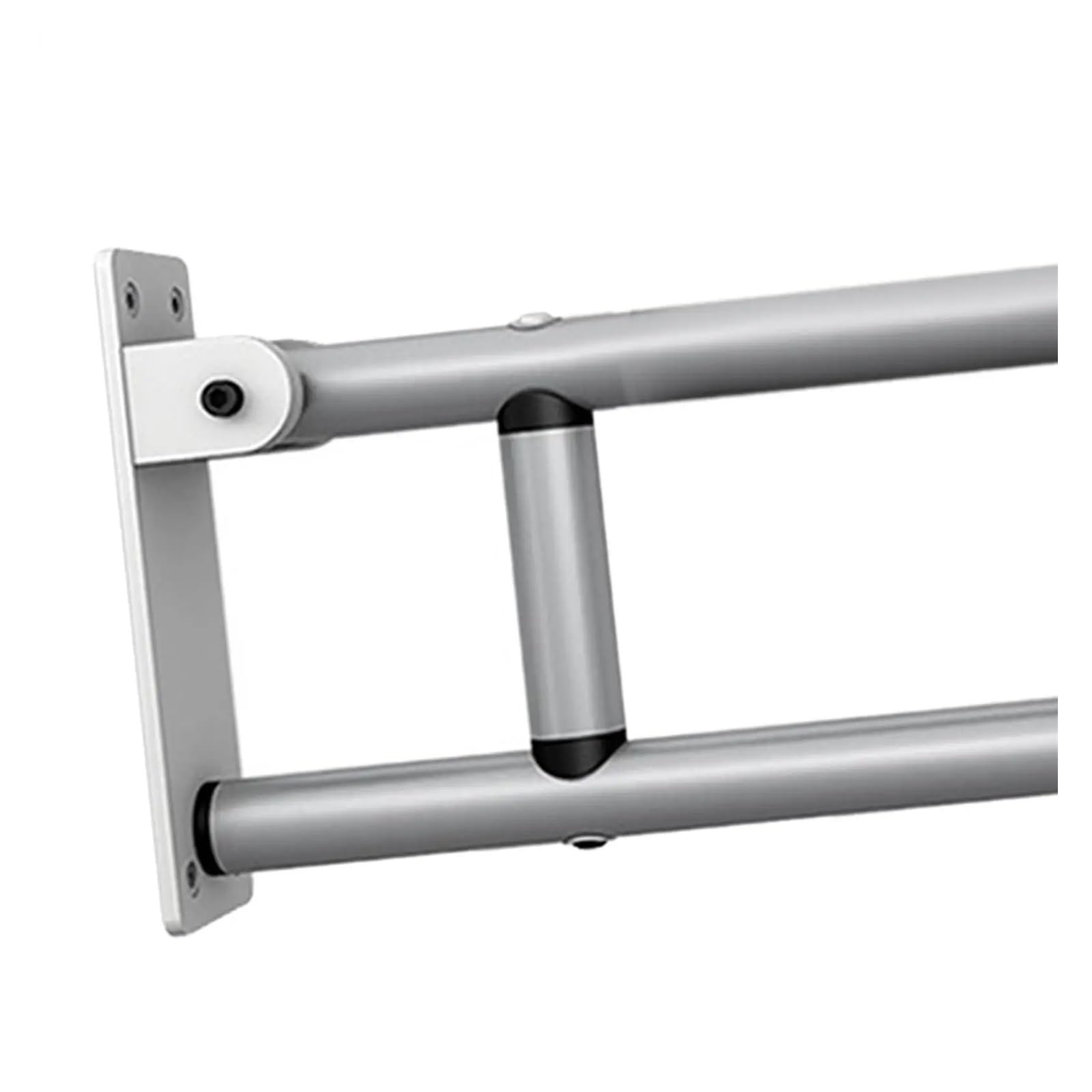 Barres d'appui for toilettes for handicapés, support de douche antidérapant, rampe toilette pliable en alliage pour personnes âgées et handicapées(Silver)