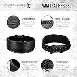Gymreapers Weight Lifting Belt - 7MM Heavy Duty Pro Leather Belt with Adjustable Buckle - Stabilizing Lower Back Support 4 Inches Wide For Weightlifting, Bodybuilding, Cross Training - Image 4