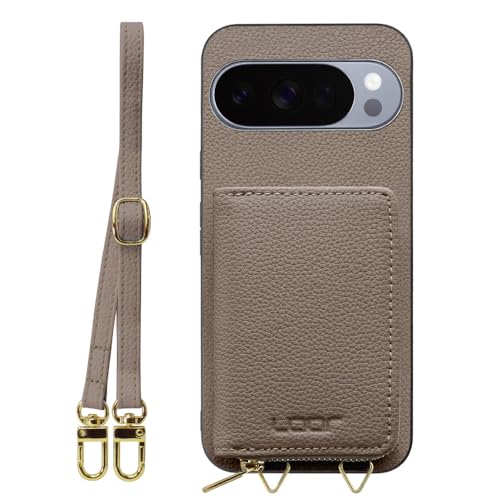 LOOF LUXURY-SHELL POUCH �{�v �J�o�[ �|�[�`�t�� �X�}�z�P�[�X for Google Pixel 10 Pro XL �p �P�[�X �V�����_�[ �X�}�z�V�����_�[ �w�� ���[ �X�g���b�v 2�{�Z�b�g ��|�� ���|�� �����h�~ ���U�[ ��