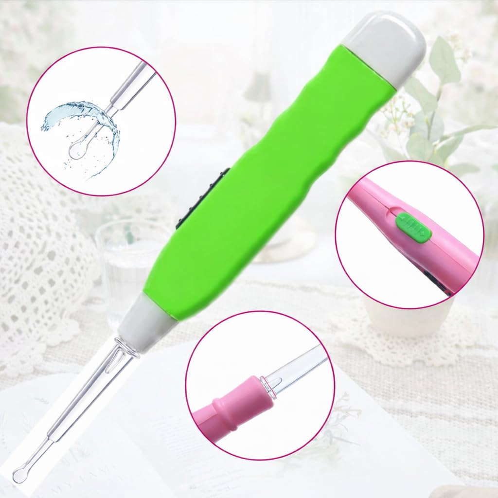 Trendy Look Baby Ear Cleaner Tool – Soft Silicone Ear Wax Remover with LED Light & Tweezer Tip – Safe & Gentle Ear Cleaning for Infants, Toddlers & Kids Pack of 2 1