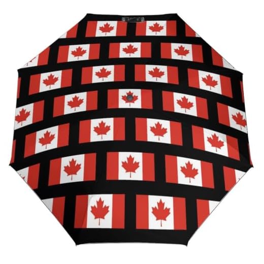 Canada Flag Travel Umbrella with UV Protection