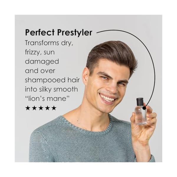 Alex Costa Hydrating Argan Oil Daily Hair Serum by Forte Series Sulfate Free Argan Hair Oil for Men Hair Serum for Dry Damaged Hair, for Styling Hair (75 ml / 2.5 oz)