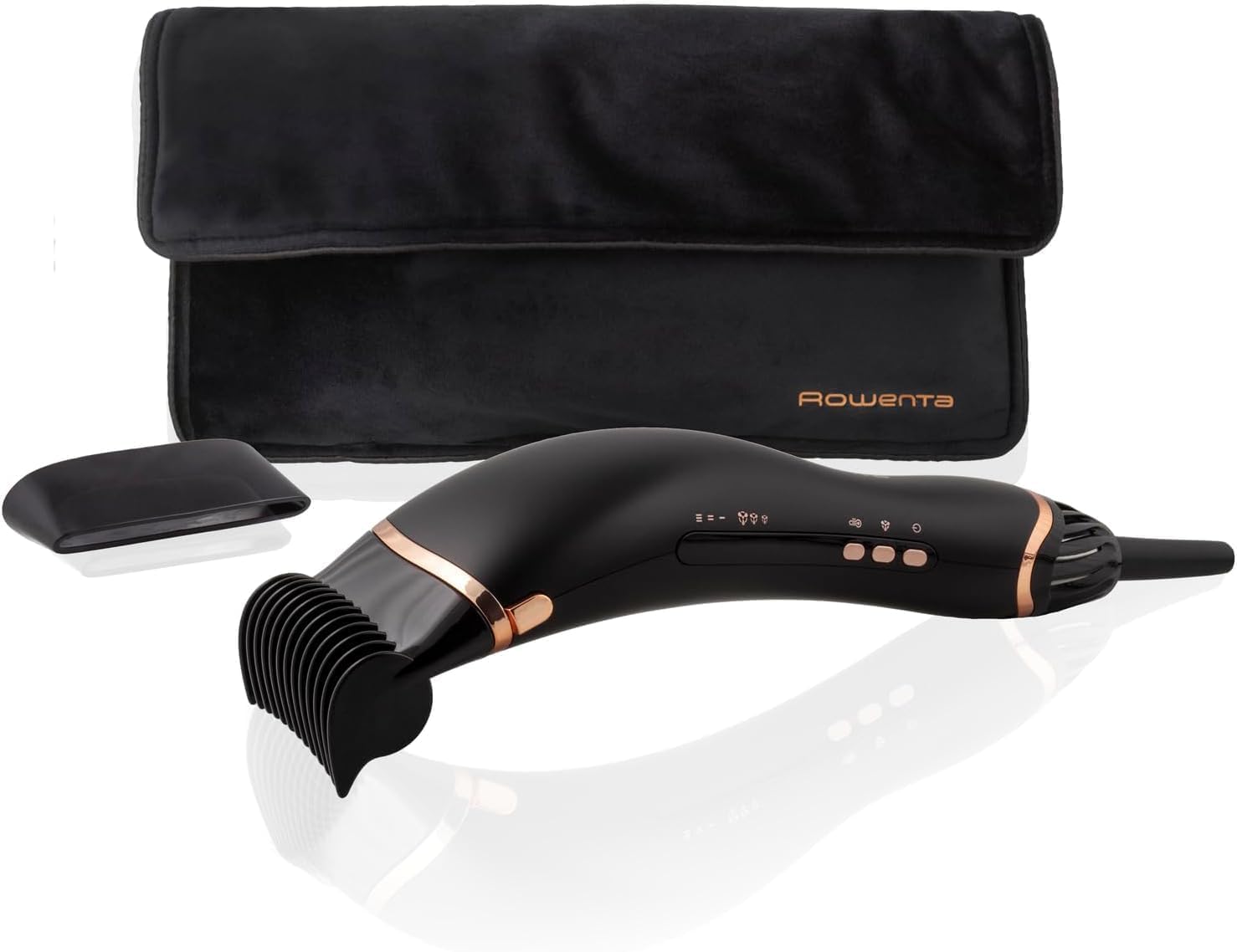 Rowenta Air Motion - Secador de pelo con efecto Coanda, diseño ergonómico y ligero, motor de alta velocidad, aire frío, 1300W de potencia, incluye neceser, CF8C20E0