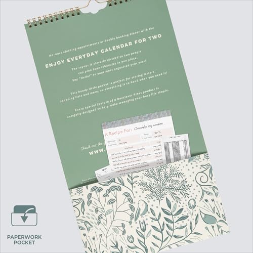 Boxclever Press Everyday Couples Wall Calendar 2026. Slimline 2026 Calendar runs Jan - Dec'26. Stunning 2026 Wall Calendar with 4 Column Layout. Family Calendar 2026 measures: 22 x 39 cm - Image 4