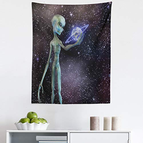 Lunarable Outer Space Tapestry, Alien Body Planet in Milky Way Star Clusters Extraterrestrial