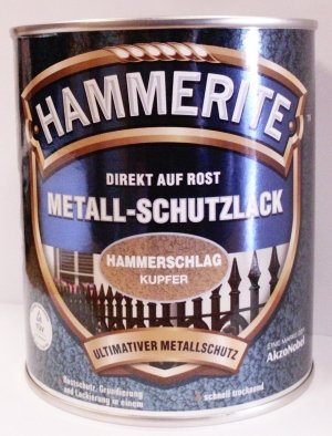 Hammerite 250 ml Direct sur Rouille Métal Vernis de protection cuivre, martelé