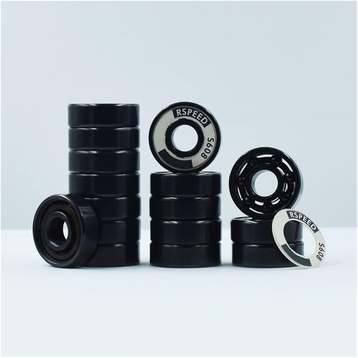Bearings 608rs Competition Level Black Ceramic Speed Skating Bearing，high Speed Self Lubricated Oil Free Skating Bearings