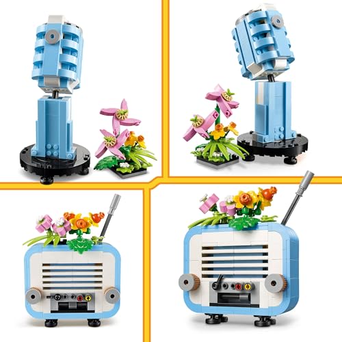 LEGO Creator 3 en 1 Le Tourne Disque et Ses Fleurs Jeu de Construction avec Plantes Se transforme en Radio ou Micro Jouet sur la Musique pour garçons ou Filles dès Cadeau Original 31172 - vue 5