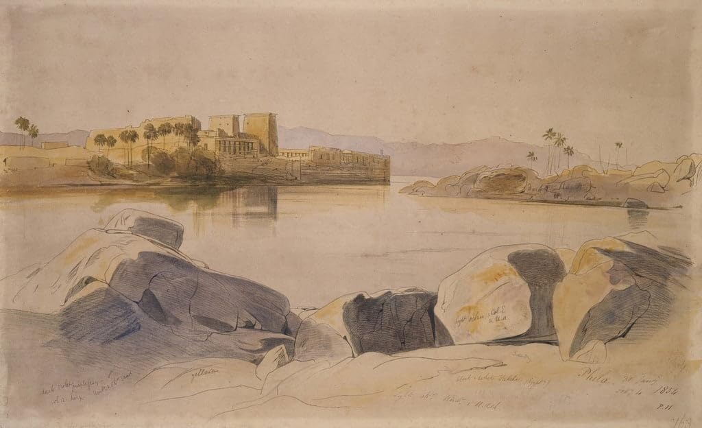 Cuadro de lienzo decorativo de Philae Egipto Edward Lear para el hogar 5
