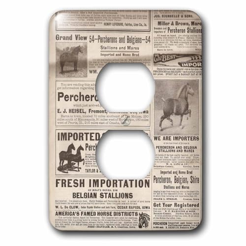 Cache-prise rétro cheval 1913 pour salon rustique et bureau