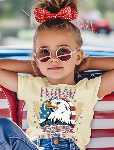 Image of JNC Kids 4th of July Shirt Boys /Girls American Flag T-Shirt Toddler Patriotic Tops Tee Independence Day Clothes 2025