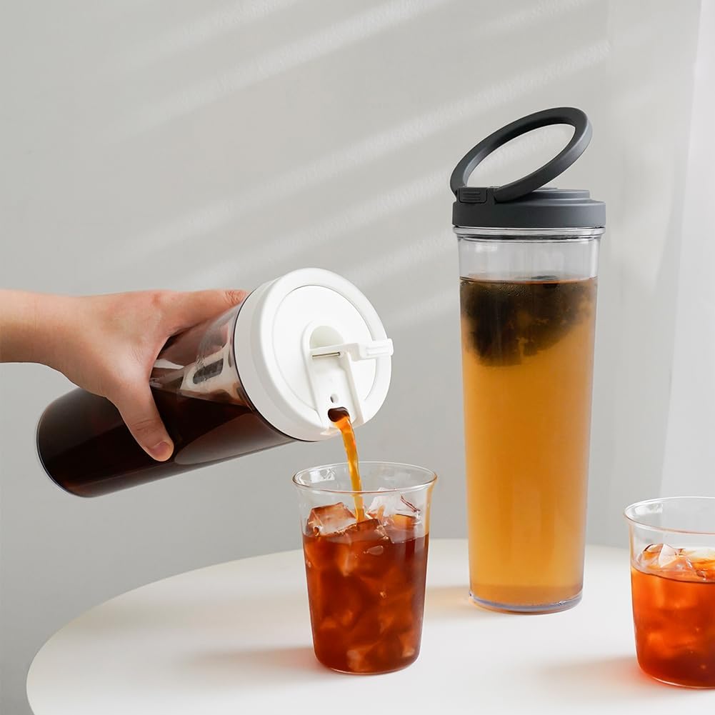 watchget Portable Cold Brew Coffee Maker 34oz/1L Iced Tea and Coffee Brewer