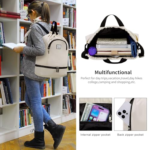Image of Kamo Drawstring Backpack Bag - Sport Swimming Yoga Backpack with Shoe Compartment, Two Water Bottle Holder for Men Women Large String Backpack Athletic Sackpack for Travel