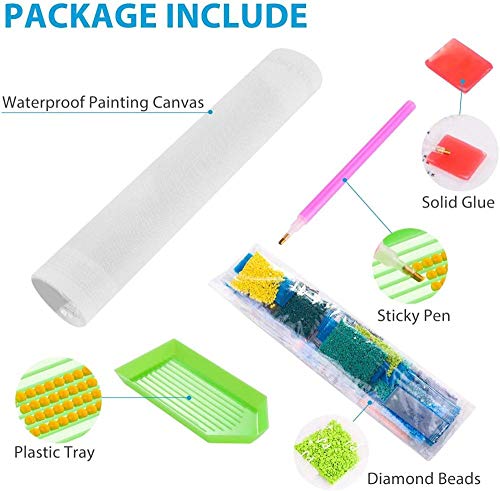 Kits de pintura de diamante DIY 5D para adultos e crianças, obra-prima mundial de diamantes redondos