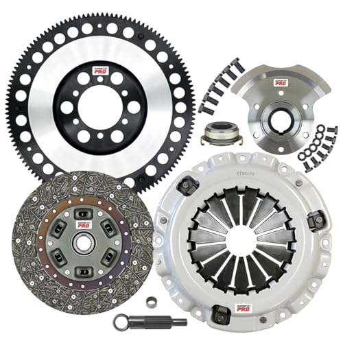 ClutchMaxPRO Performance Stage 2 Clutch Kit with Chromoly Flywheel with Balance Weight Compatible with Mazda 2004-2011 RX8 1.3L 13B-MSP 6 Speed (CP10061HDLSF-CW-03-ST2)