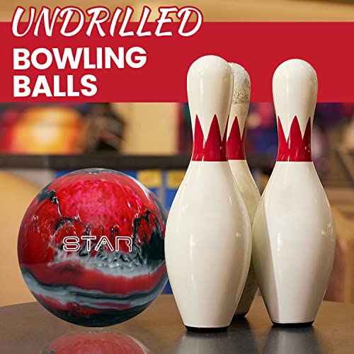 Elite Polyester Undrilled Bowling Balls_Many Color Options Available For Kids To Adults In 6-15 Lbs (9 Lbs, Red/Black/White) #TOP3
