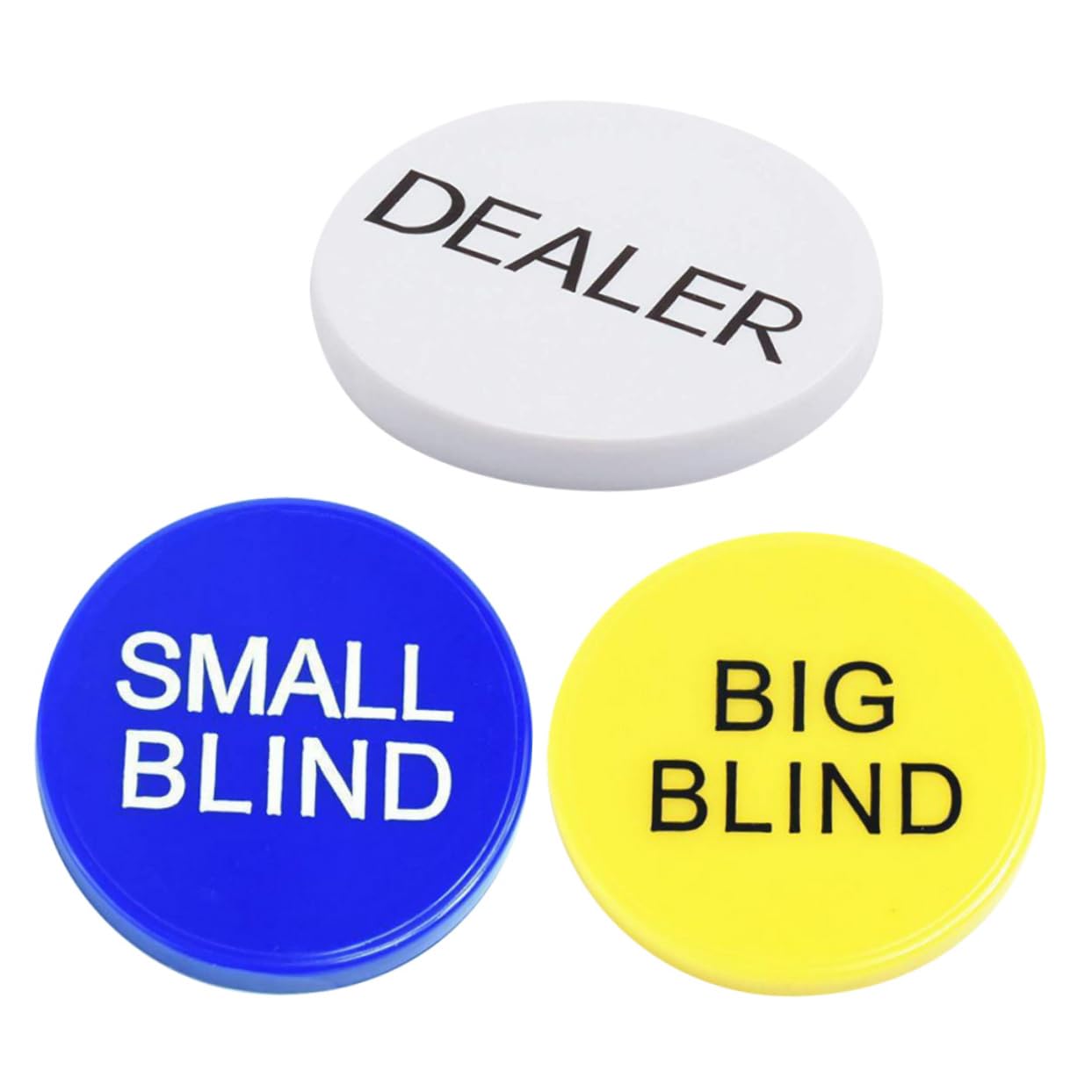 HOOTNEE 3pcs Poker Chip Buttons Plastic Gambling Chips Bingo Game Accessory Counting Discs Game Tokens Bingo Chips for Bingo Games Counting Money Tokens Bingo Chips Markers Game Coins