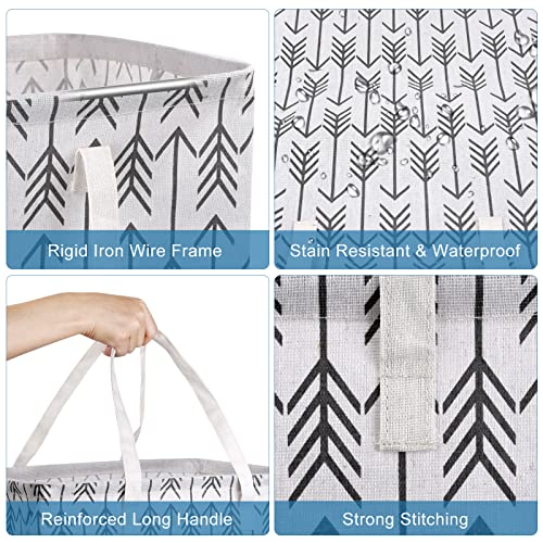 Seebel 2-Pack Large Luandry Basket,75L Each Waterproof,Freestanding Landry Hamper,Collapsible Tall Clothes Hamper With Extanded Handles For Clothes Toys In Dorm And Family(Stars,Arrows) #TOP2