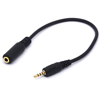 2.5mm Male to 3.5mm Female Cable Headphone Audio Converter | 4 Poles Stereo Adapter 20cm 2.5mm Male To 3.5mm Female